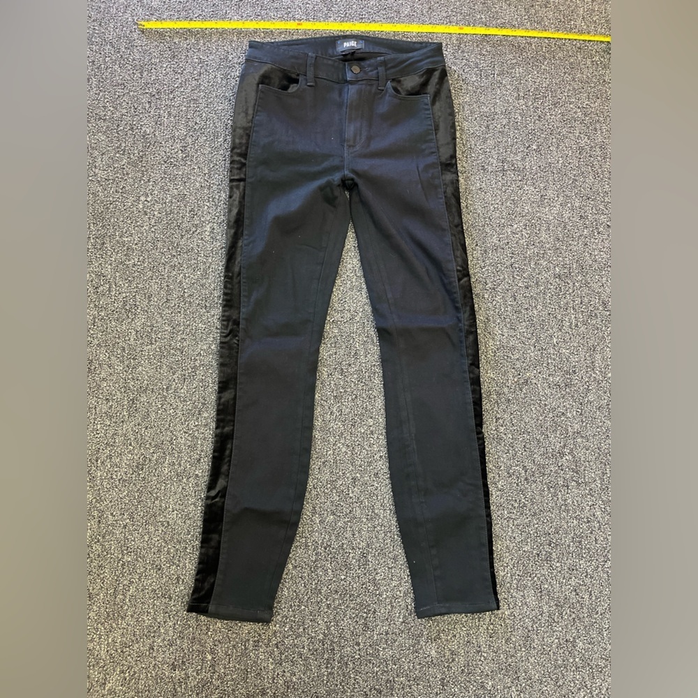 PAIGE Jet Black Denim Pants